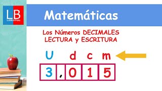 Los Números DECIMALES LECTURA y ESCRITURA ✔👩‍🏫 PRIMARIA [upl. by Gilbert]