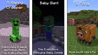 Minecraft Mobs And Their Rarest Variations [upl. by Idnam]