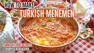 How To Make Menemen Turkish Egg Dish With Cheese And Tomato Sauce [upl. by Huppert398]