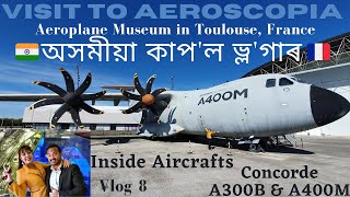 VISIT TO AEROSCOPIA MUSEUM  AEROPLANE MUSUEM  CONCORDE  AIRBUS A400M  A300B  COUPLE VLOGGER [upl. by Atsev353]