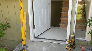 Jeld Wen Front Door Installation  Really crappy products and craftsmanship PART 1 [upl. by Ahsenat]