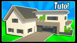 TUTO GRANDE MAISON MODERNE FACILE A FAIRE  MINECRAFT [upl. by Ollie]