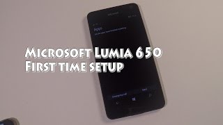 New Microsoft Lumia 650 first time setup [upl. by Carrelli134]