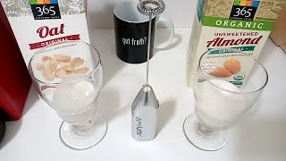 Oat Milk vs Almond Milk part 2 Frothing Test [upl. by Nallaf]