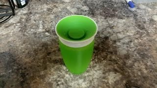 Product Review munchkin 360 miracle cup demonstration [upl. by Naginnarb]